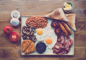 black pudding in full english breakfast